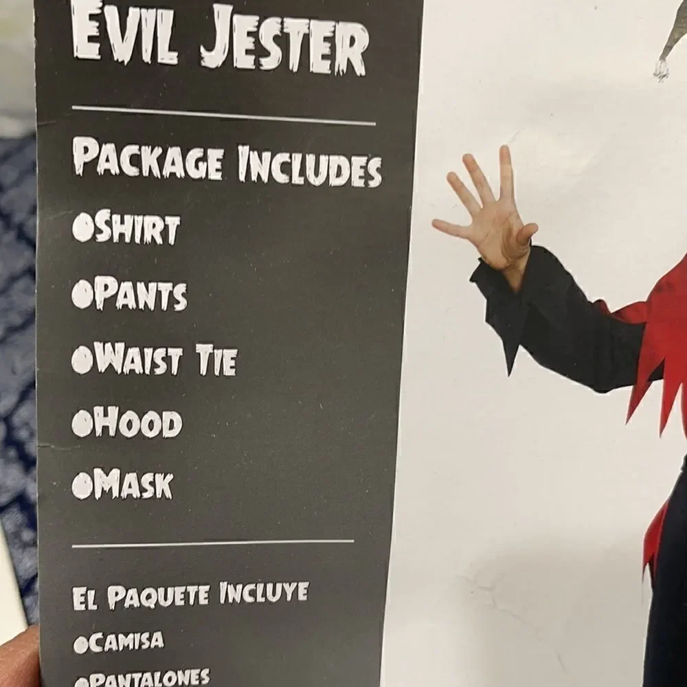Kids Wicked Jester Costume Size 10-12 age